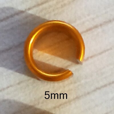 Anillo de Metal con número de pájaro joven, 2 uds., anillo abierto para loro, aro abierto, artículos para paloma y pájaro, aparatos para centro de rescate de animales: 5mm-gold