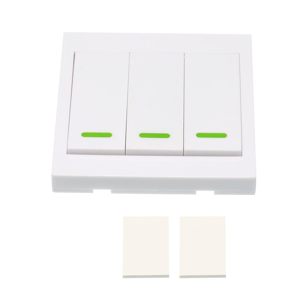 Drukknop Muur Lichtschakelaar Afstandsbediening 3Gang 86 Type Panel Schakelaar Smart Home 433MHz Draadloze RF Afstandsbediening controle