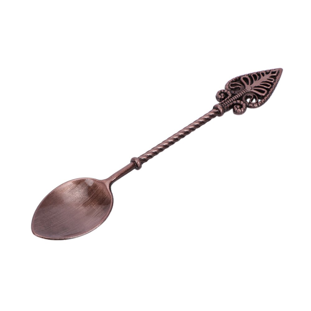 Cuchara de café Retro azúcar té postre cubiertos para torta cocina vajilla café helado cuchara café acessorios: red
