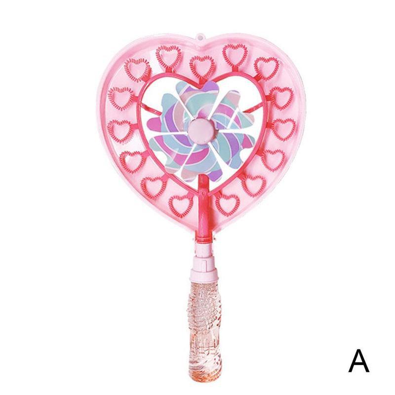 Bubble Wand Vijf Gat Hartvormige Windmolen Bubble Creatieve Kinderen Outdoor Speelgoed Bubble Speelgoed Bubble Windmolen Speelgoed 1pc Wand X8Q2: A