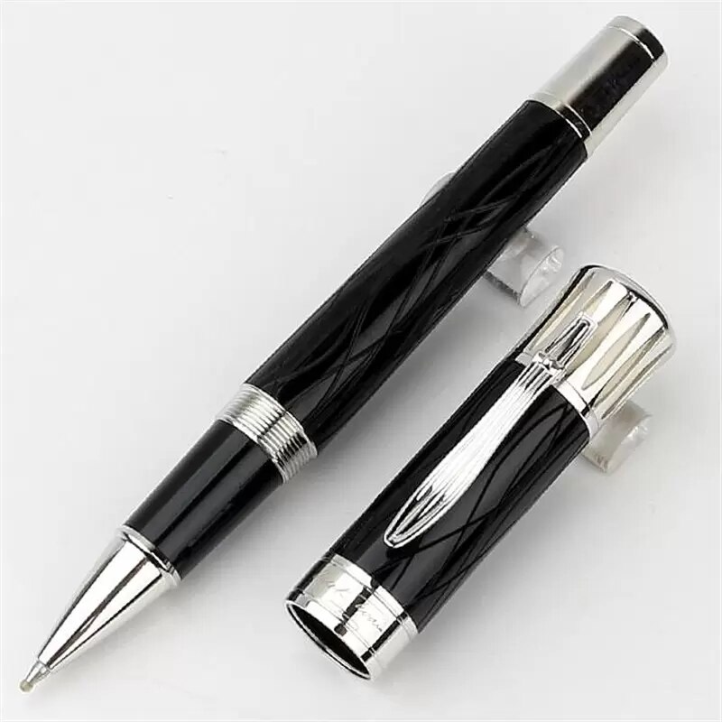 Mark Twain Rollerball Pen Balpennen Blauw Wijnrood Hars Graveren Kantoor Schoolbenodigdheden Met Serienummer 0068/8000 H