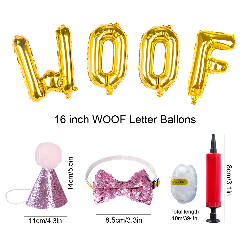 16 Inch Woof Brief Ballonnen Pet Dog Party Set Hond Verjaardag Party Decor Ballonnen Decoratie Voor Honden Party Puppy levert