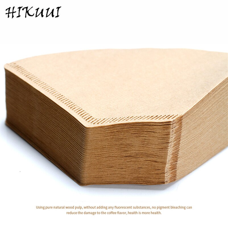 100 stk /200 stk /300 stk/pose kjegleform engangs kaffefilterpapir ubleket forhåndsfoldet filterkaffemaskin silverktøy