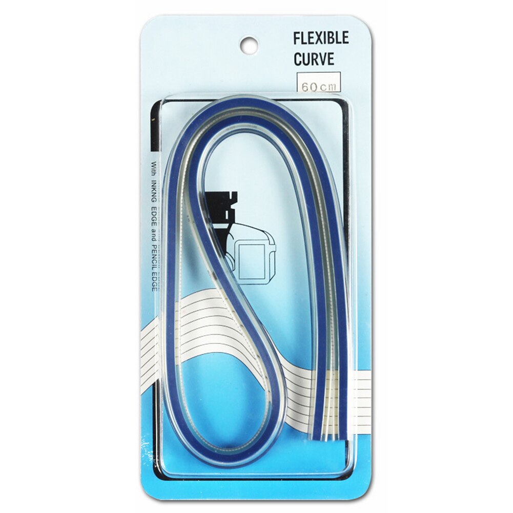 Regla curva Flexible de 30cm, 40cm, 50cm, 60cm, para manualidades, escuela, Manual, suave, oficina, lectura fácil, Tailors, herramienta de dibujo: 50cm