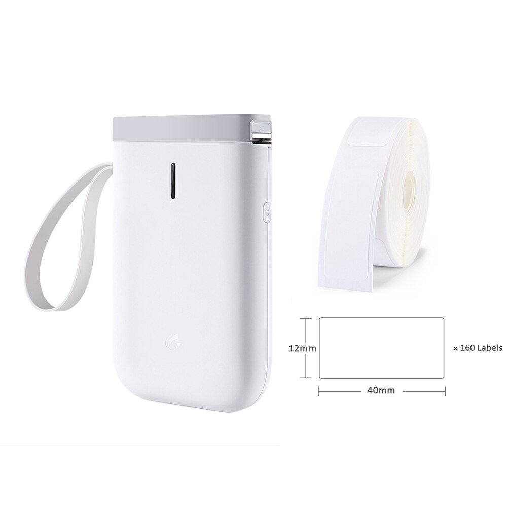 Wireless printer Pocket D11 Label Printer Portable BT Thermal Printer Price Sticker Fast Printing Machine for Home and Office: with 1 White Tape