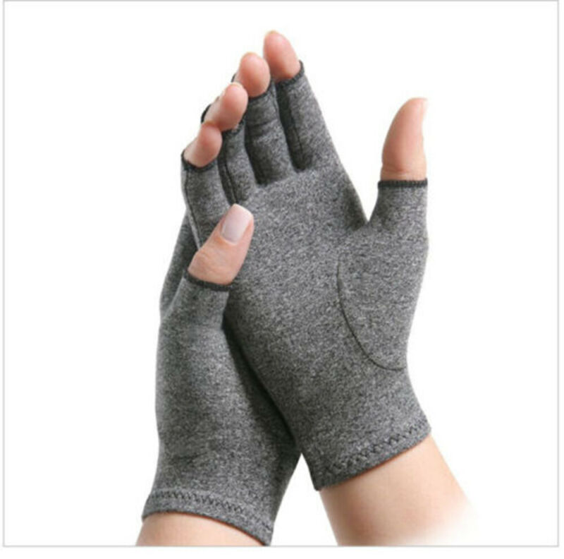 Koper Compressie Handschoenen Carpaal Artritis Gewrichtspijn Bevorderen Circulatie Comfortabele Vingerloze Flexibele Handschoenen
