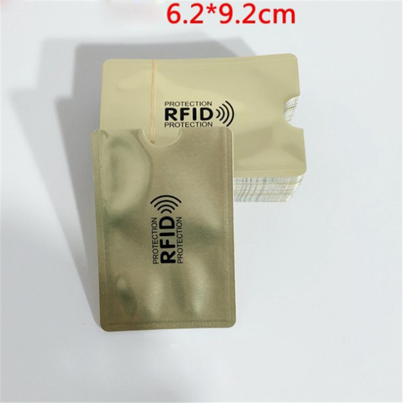 10 Stuks Aluminium Anti Rfid Kaarthouder Nfc Blokkering Lezer Lock Id Bankkaart Houder Case Bescherming Metalen Creditcard Case: Goud