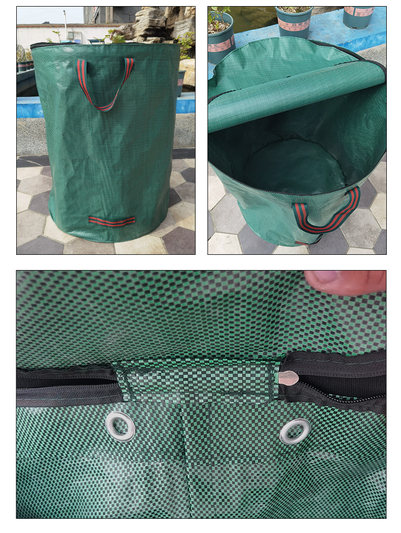 120/200L Opvouwbare Tuin Vuilnis Afval Container Opbergtas Herbruikbare Tuin Tas Grote Capaciteit Blad Zak Licht Prullenbak