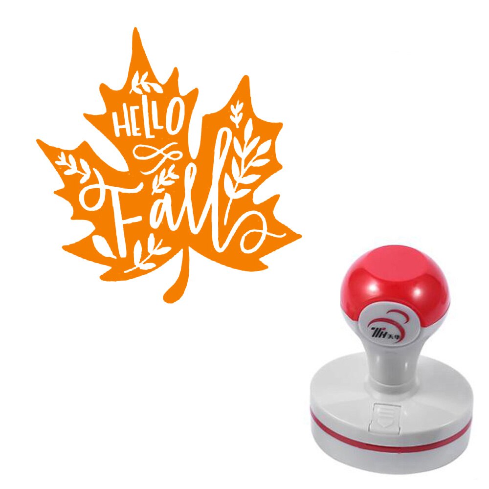 1 PCS Hello Fall Leaf Self-Inking Photosensitive Planner Scrapbooking Stamps for Card Making Bullet Journal Art Supplies