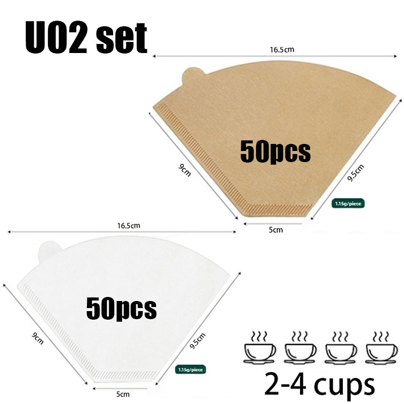 100 Stuks Wegwerp Papier Koffie Filter 1-4 Kopjes Houtpulp Drip Papier Kegel Koffie Zeef Zak Giet over Huishoudelijke Accessoires: Roze
