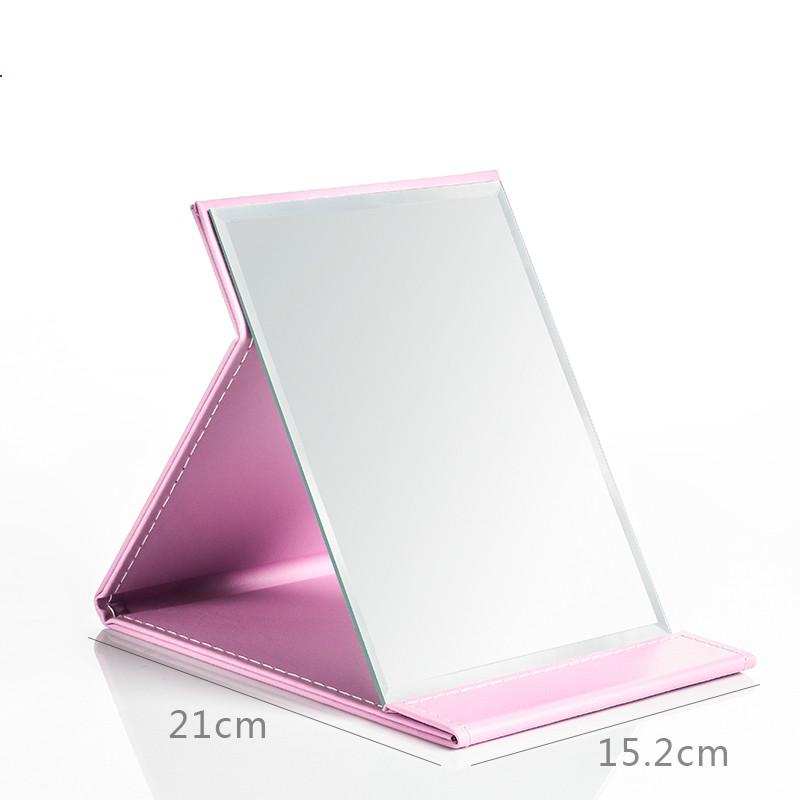 Grand miroir Portable pliable, épais et , HD, minimaliste, pour étudiants: F