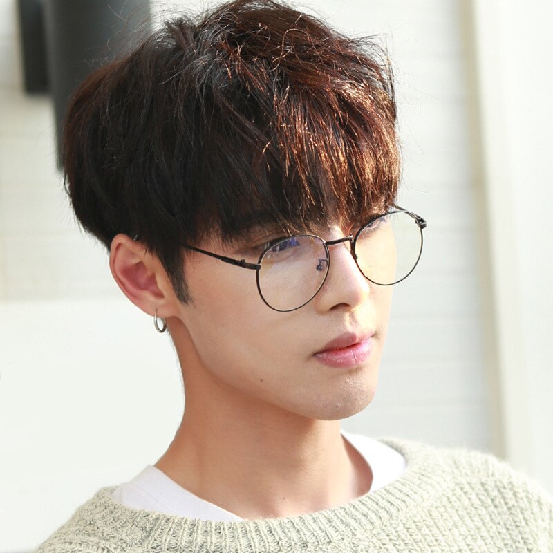 simple unisex round Plain glasses for men women Metal frame glasses for wedding party eyeglasses Spring hinge