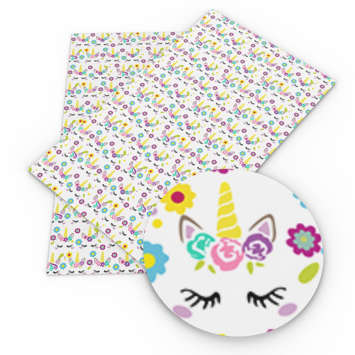 20*33Cm Regenboog Eenhoorn Snoep Faux Synthetisch Leer Lakens Voor Haar Boog Oorbellen Handtas Diy Decor Ambachten Vinyl: 1078751001