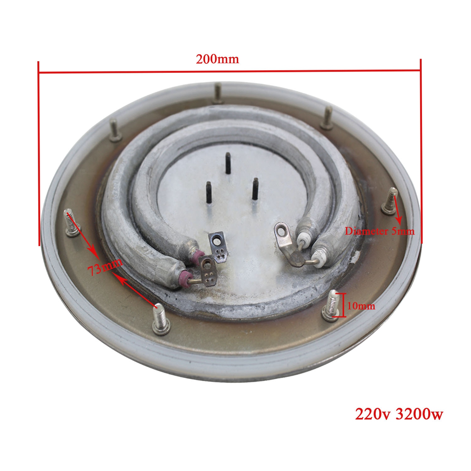 steel 220V 3000W 20CM heating plates electric for prevent dry burning electric tray stainless