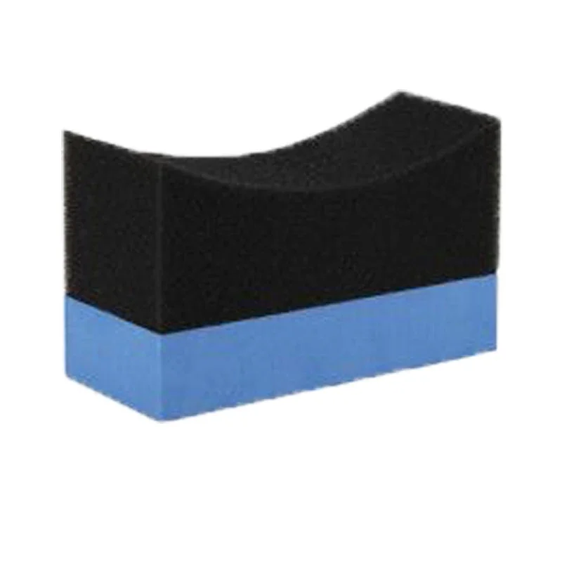 Esponja para encerar y pulir ruedas de coche, almohadilla de esponja de succión de agua, 10x6x4cm, cepillos para neumáticos, detalles automáticos, cepillo azul para ruedas de lavado de coches, 1/3 Uds.: Azul