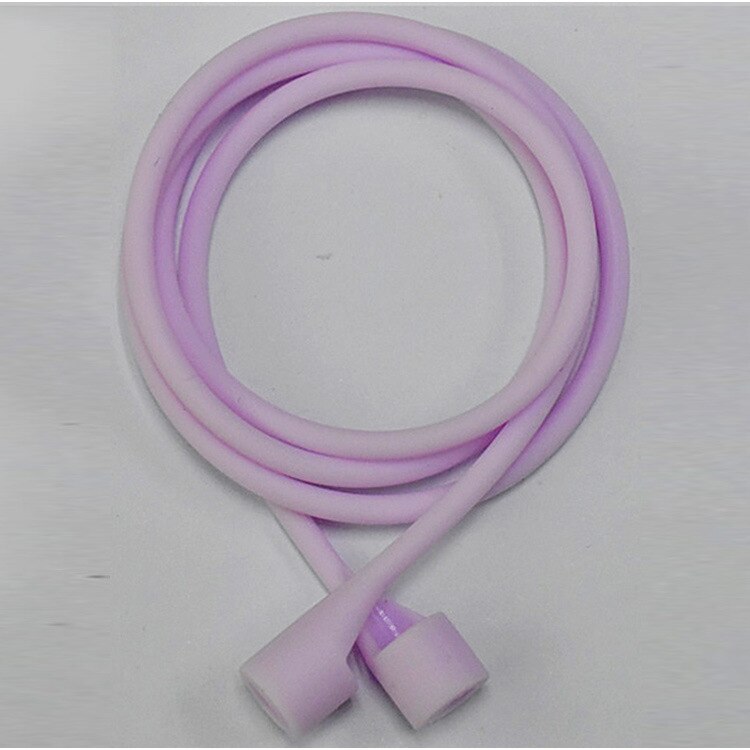 Anti-Verloren Siliconen Oortelefoon Touw Houder Kabel Voor Apple Iphone X 8 7 Airpods Draadloze Bluetooth Hoofdtelefoon Neck Strap cord String: Purple