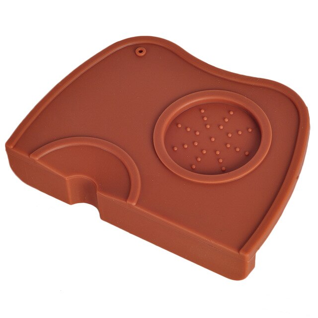 Siliconen koffie sabotage mat, espresso siliconen mat, dikker antislip, voor bescherming van uw werkblad, klein formaat. (zwart