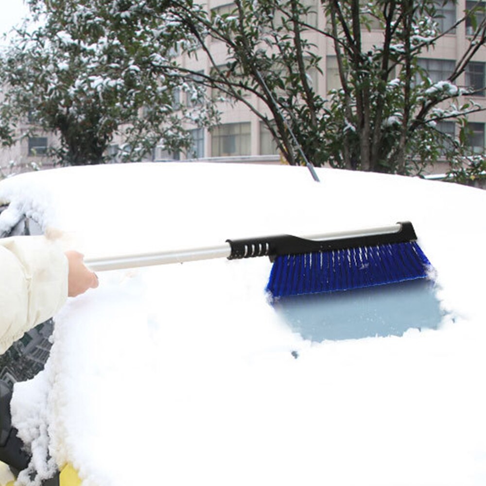 Multifunctionele Sneeuw Borstel Aluminium Ijs Schop Telescopische Ontdooien Tool Voor Voorruit Sneeuw Verwijderen Vorst Bezem Cleaner