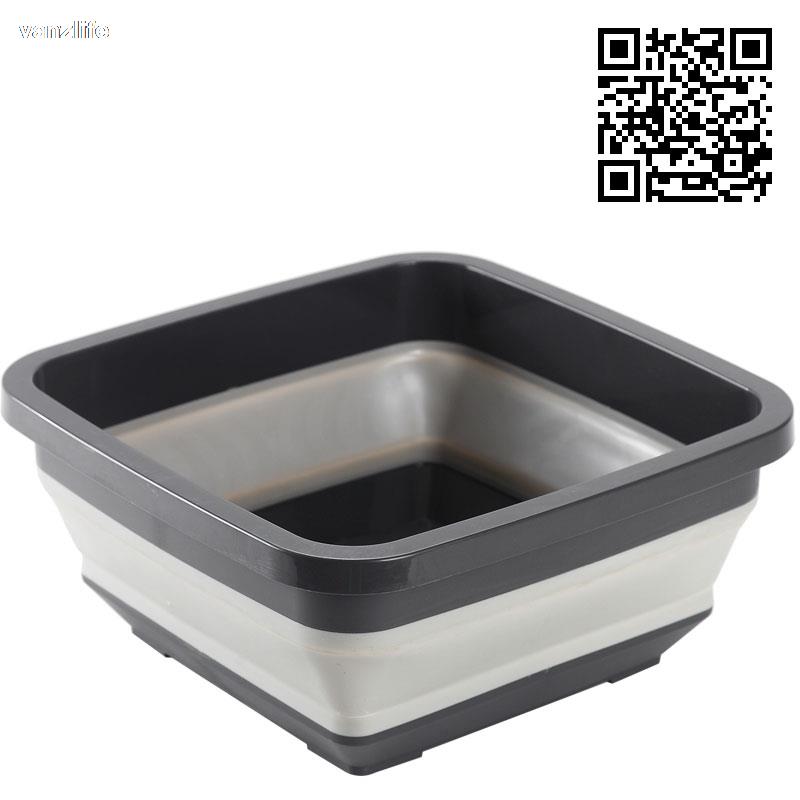 vanzlife Kitchen plastic washing basket household collapsible laundry basin wash basin sink folding telescopic wash fruit basket