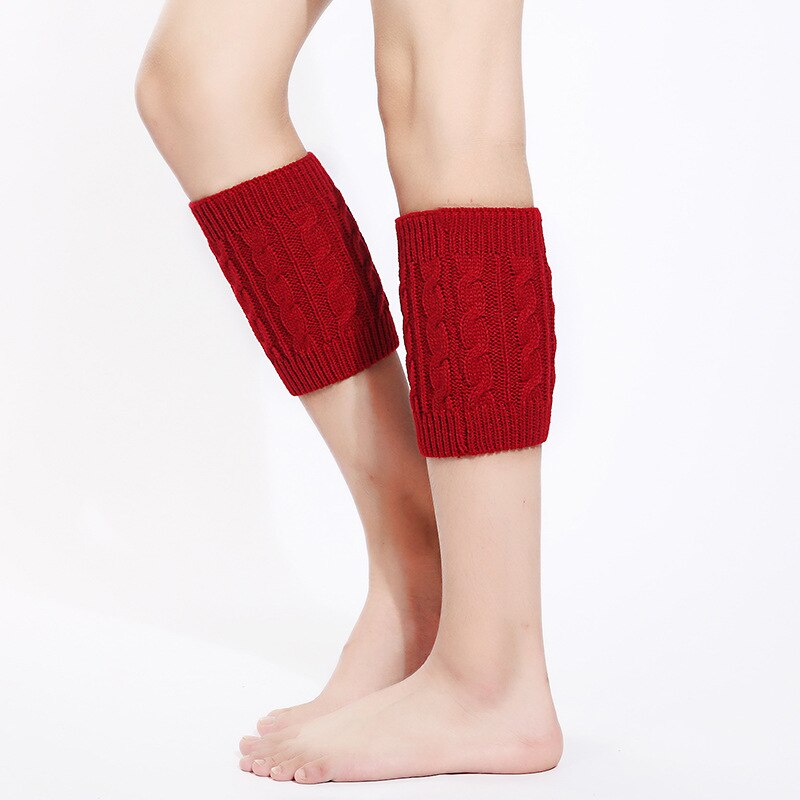 One Pair Winter Thick Warm Knitted Leg Warmers Socks Boot Cover Stripe For Women Lace Stretch Boot Leg Cuffs Boot Socks