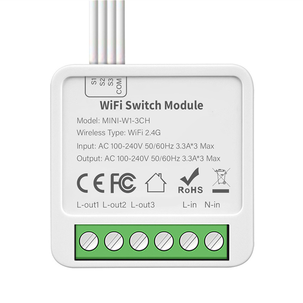 Tuya 1/2/3/4 Bende Mini Smart Switch Zigbee/Wifi Draadloze Afstandsbediening Timer Via Smart Life Support Voice Control Alexa Google: Bundle3