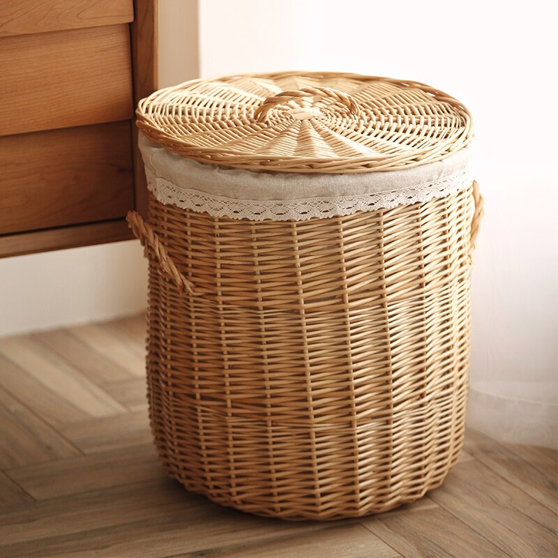 Osier vêtements stockage panier panier vêtements vêtements cadre stockage boîte de rangement pot boutique tissage vêtements