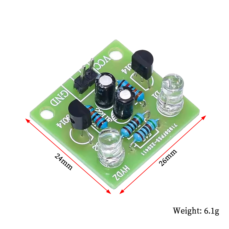 Kit electrónico de bricolaje, circuito de luz de Flash Simple LED de 5MM, tablero de circuito LED parpadeante Simple, Suite de producción para práctica de soldadura