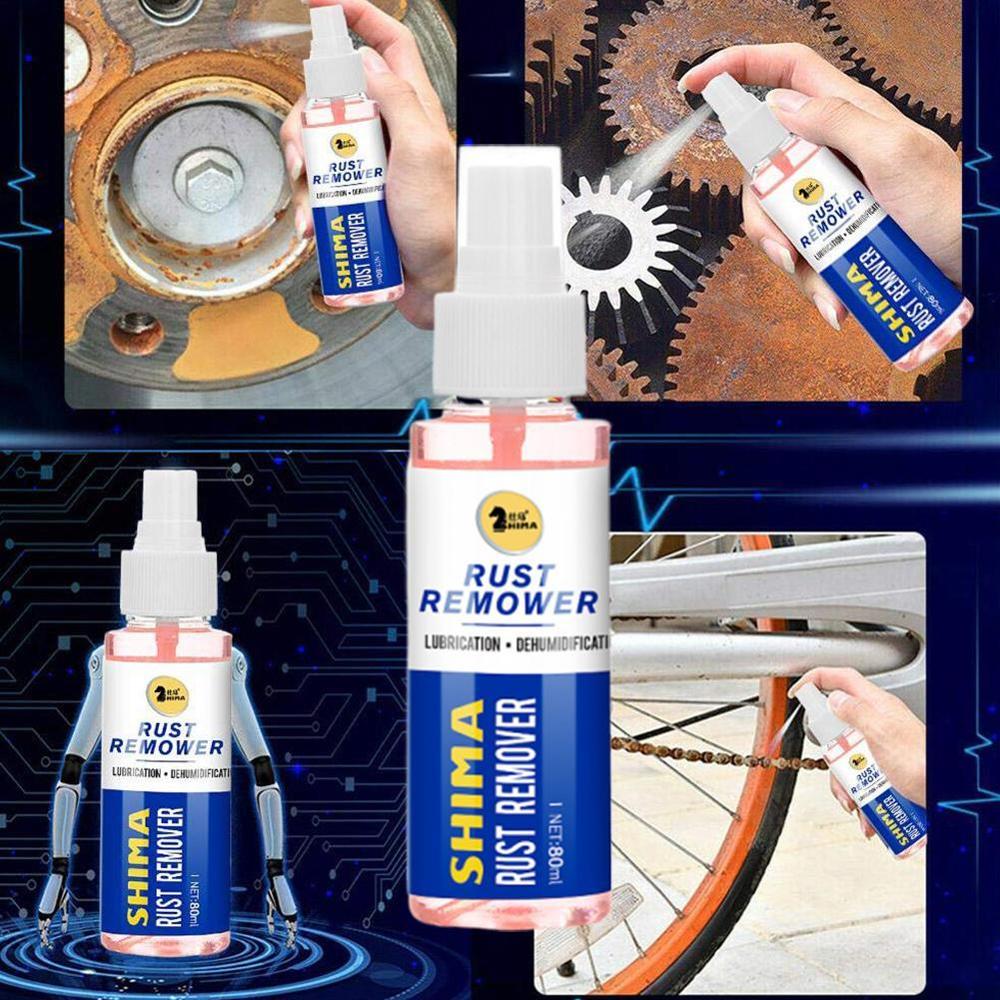 80ml Rust Remover Door Window Rust-proof Lubricant Cleaning Wheel Lubrication Surface Hub Oxidation Metal Prevention Rust S E6N2
