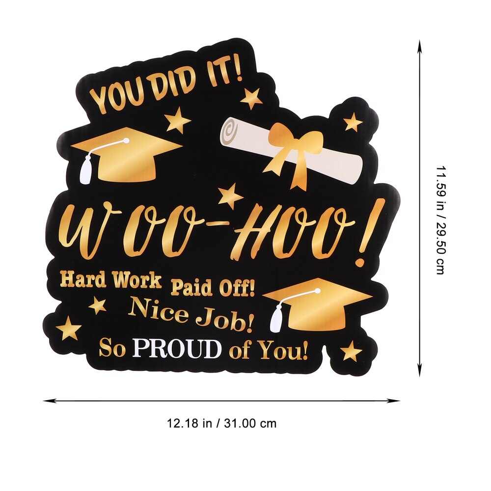 4pcs Graduation Theme Yard Signs Graduation Garden Yard Signs Outdoor Party Decorative Plastic Lawn Signs Home Decor
