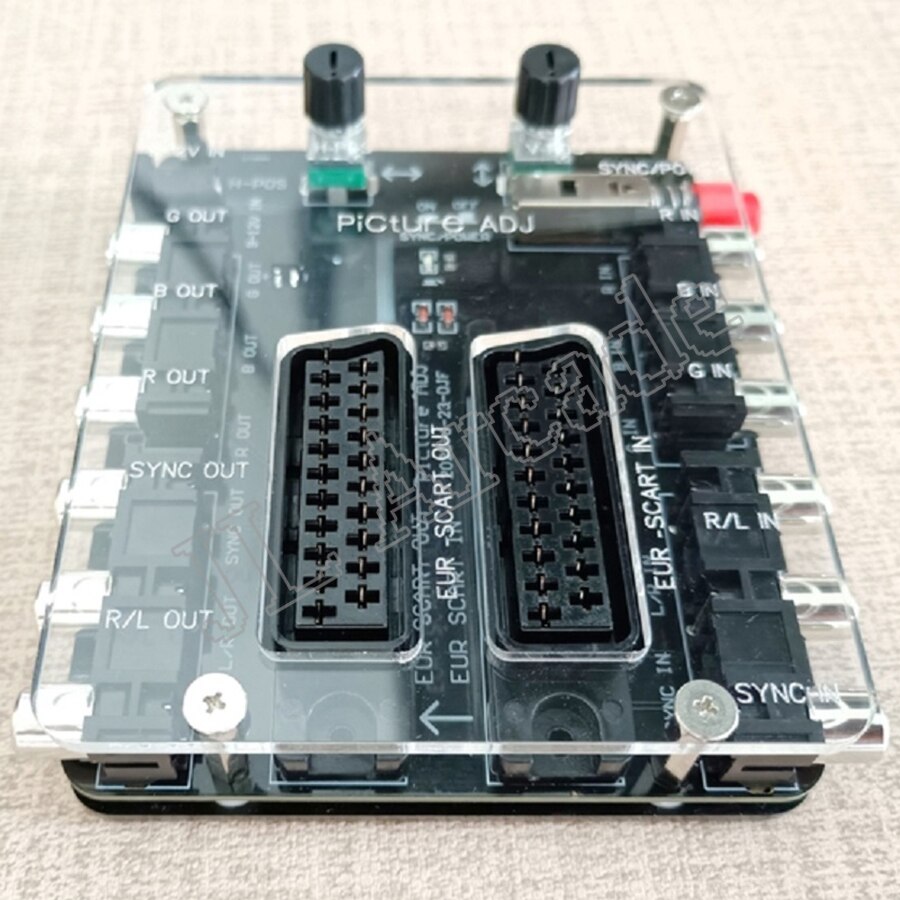 Freies RGBS Einstellung Bild Konverter mit Shell SCART Einstellbare Bildschirm Umwandlung PCB für Einstellen Bild Position: With Case