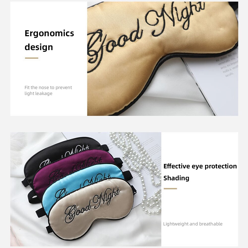 Sleep Mask Sleeping Silk Eye Cover Dream Night Mask Sort Bandage For Girl Boy Eyepatch Smooth Health Relax Blindfold Nap