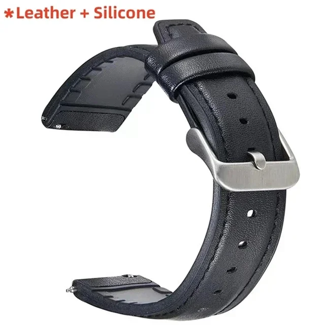 22mm nahkaranneke gtr 4 ranneketta huami amazfit gtr 3 pro gtr 4 kellonrannekkeet gtr 3/ gtr 2/2e stratos 3 2s 47mm rannehihna: Musta keltainen
