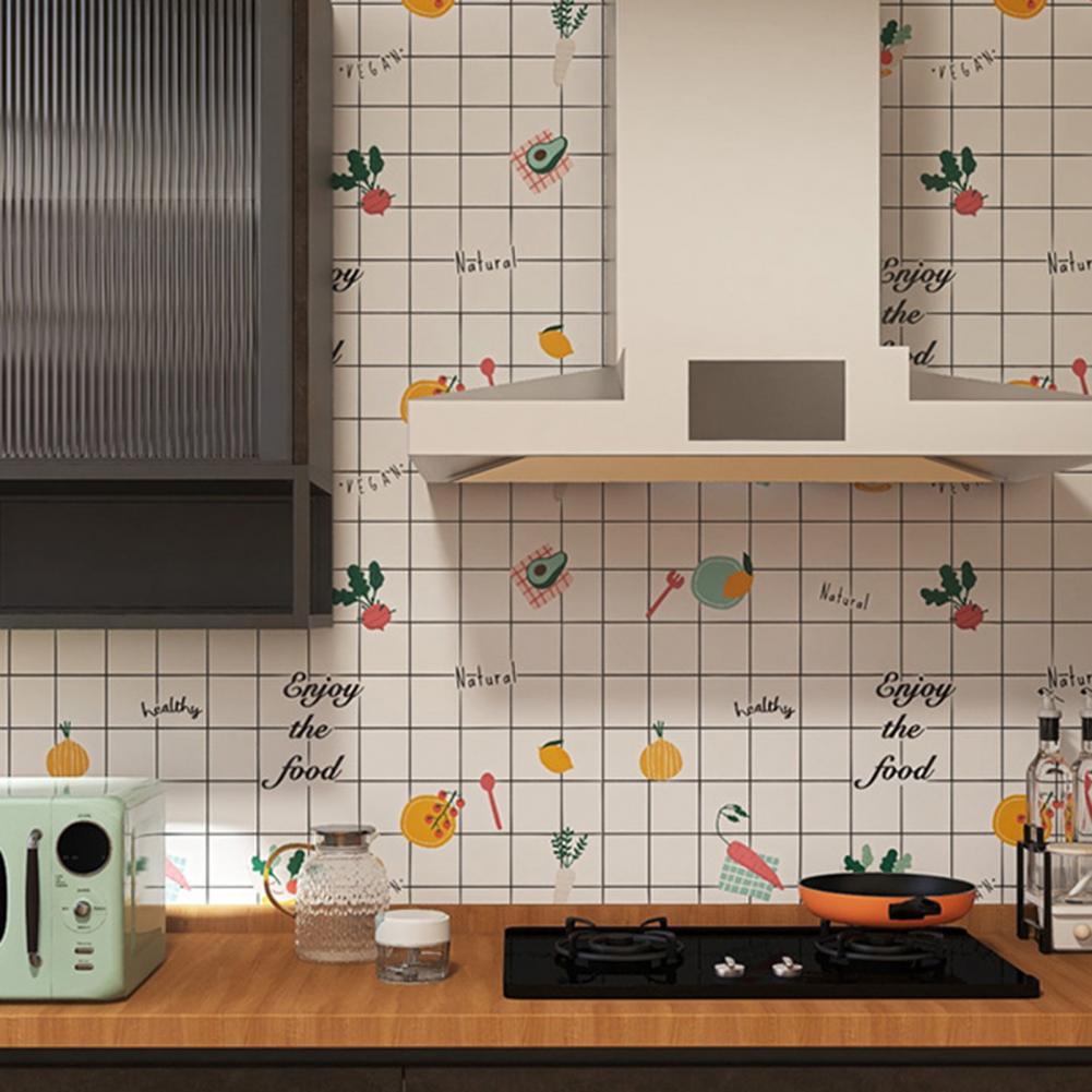 SALES！！！Anti Oil Wall Sticker Foil Decal Prevent Fumes Moistureproof Home Kitchen Decor