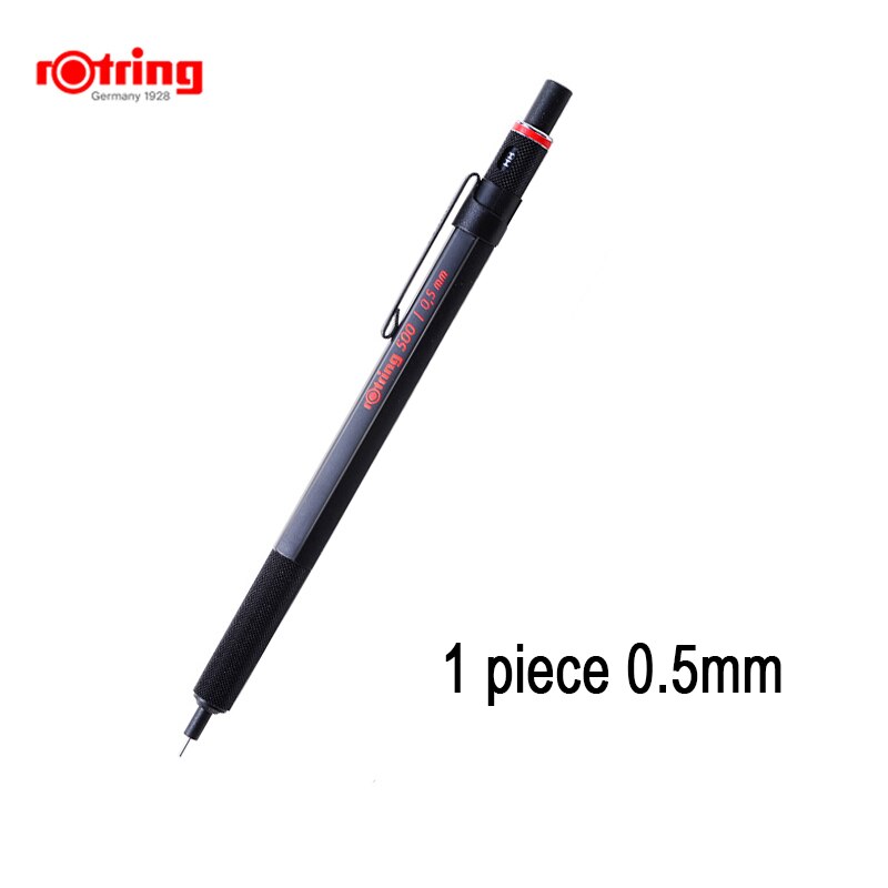 Rotring-portaminas de 500mm/0,5mm, portaminas de plástico con agarre metálico, 1 unidad: 0.5mm
