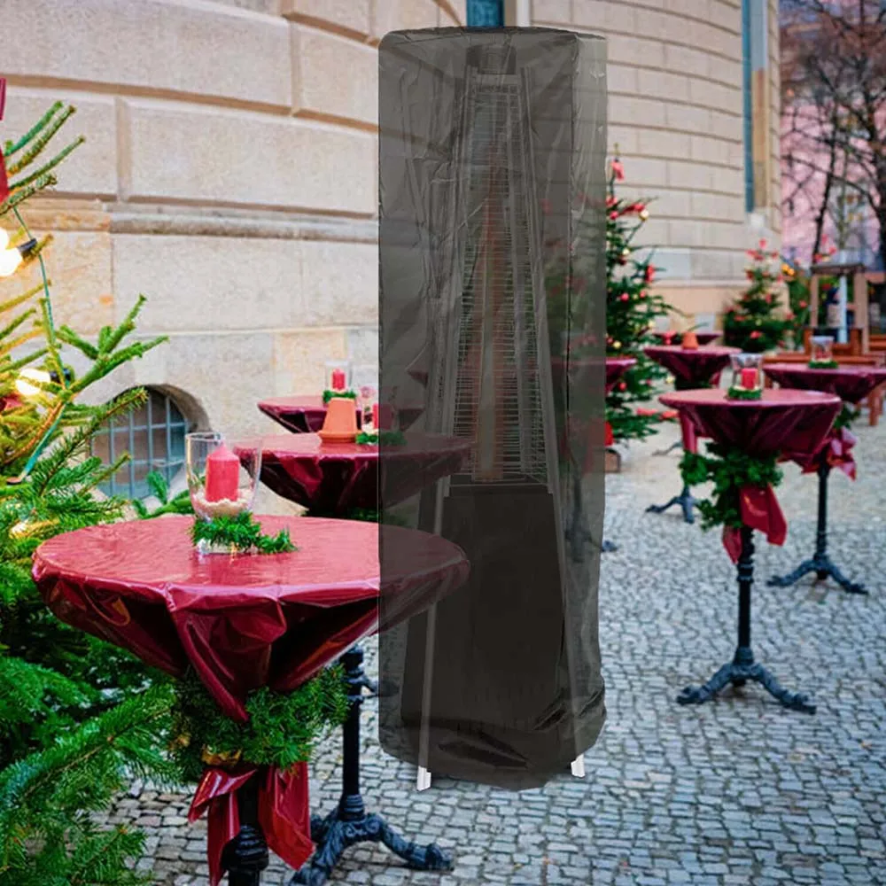 Abdeckung für Terrassenheizungen, wasserdichte Gaspyramiden-Abdeckung für Terrassenheizungen, quadratische Abdeckung für Außenheizungen, 87" H x 21" B x 24" L