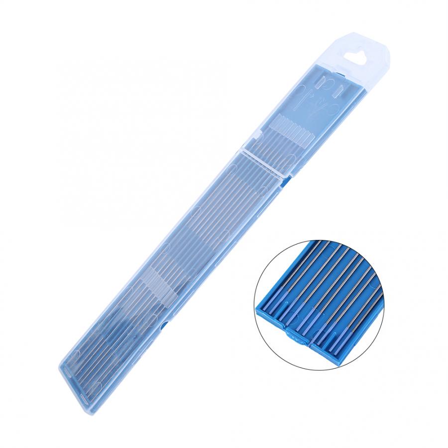 Wolfram elektrode professionelle 10 stücke Wolfram Schweißen Elektroden Lanthan Elektrode Blau Spitze 1,0/1,6/2,4mm Tungstens: A