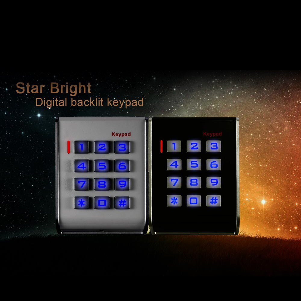 125KHZ RFID Waterproof Access Control Keypad Stand Alone Access Controller DC12V backlight support 2000users Wiegand26
