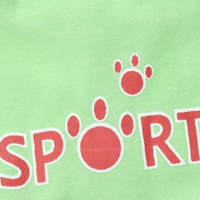 Tecknade hundkläder sportkläder för hundar små husdjurskläder söt bokstav vårgrön t-shirt yorkies tryck ropa para perro
