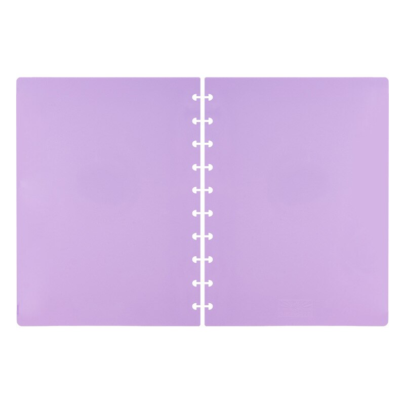 Couverture pour carnet de notes à feuilles mobiles, 2 feuilles, taille Multiple, trou en forme de champignon, coque de protection de Page intérieure, plastique PP couleur, fournitures de bureau
