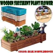 Garden Wood Planter Box Micro Landscape Flower Succulent Container Plant Pot Gardening Vintage Plant Box