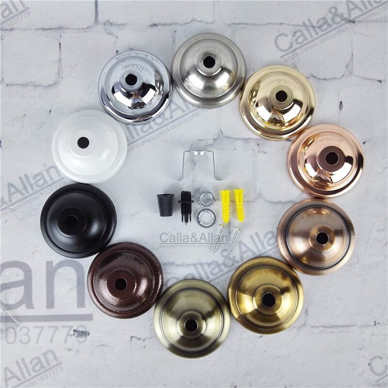 2/4/10pcs/set DIY parts Edison light pendant lamp Part of the ceiling plate D68mm small iron canopy DIY pendant ceiling mount