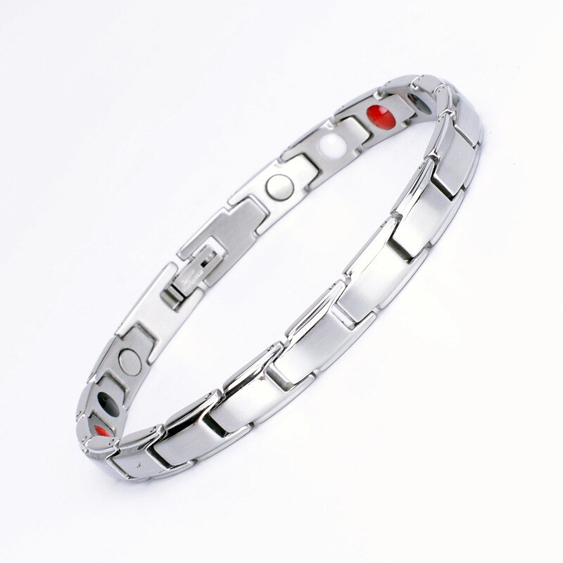 7mm breite magnetarmbänder für damen und herren, gesundheitsschmuck, titanstahl, herrenarmbänder, armreifen, Germanium-armbänder