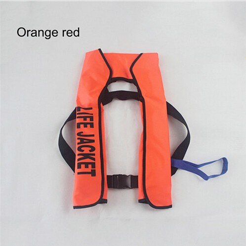 Swiming Life Vest-chaleco salvavidas de pesca, 5 segundos, automático, inflable, de rescate, 15kg, kayak de flotabilidad, mujer/hombre: ORANGE RED