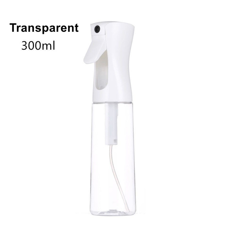 Botella pulverizadora de alta presión para peluquería, bote rociador de niebla continua de 200ML/500ML, herramientas de peluquería, regadera rellenable: 300ml Transparent