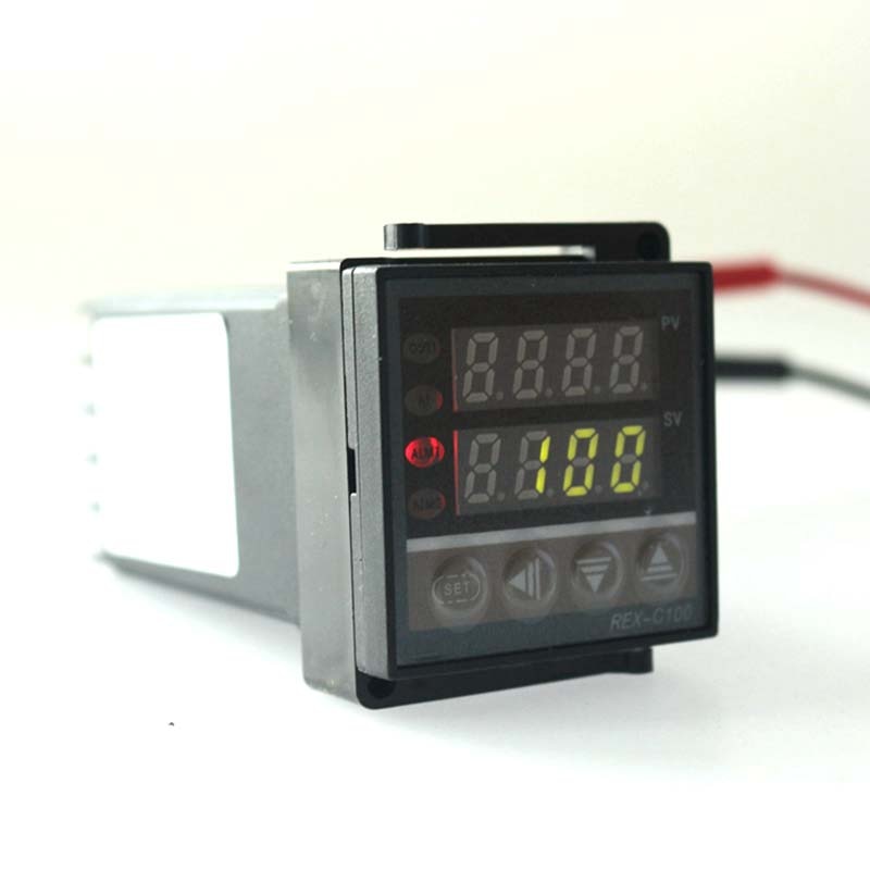 Dual Digital PID Temperature Controller Thermostat Kit REX-C100 with SSR-40DA heat sink K probe Thermocouple