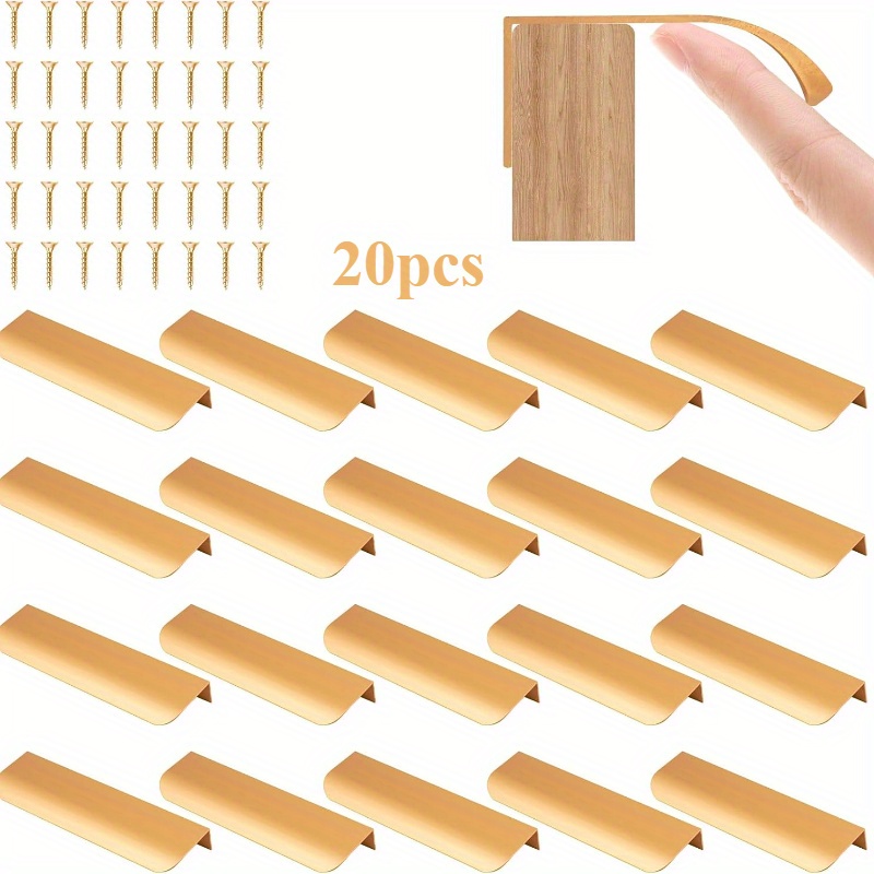 20PCS hidden invisible furniture door pull window, drawer pull window with finger, modern replacement handle, kitchen cabinet: Default Title