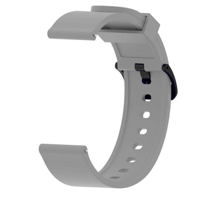 20Mm Siliconen Band Voor Xiaomi Huami Amazfit Bip Smartband Geschikt Voor Slimme Horloge Vervanging Armband Accessoires: gray