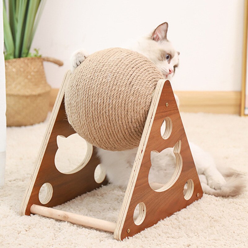 Cat Wheel Cat Scratcher Sofa Protector Scratching Post Cats Climbing Frame Shelf Cats Exercise Wheel Pet Products Pets Furniture: Triangle