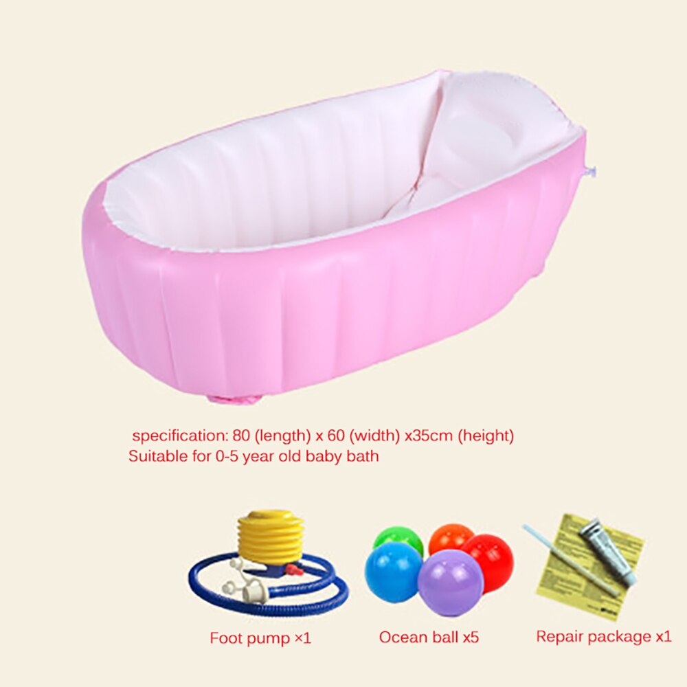 Inflatable Plastic Baby Tub Swimming Pool Portable Bathtub Inflatable Bath Tub Child Shower Cushion Warm Winter Folding Bathtub
