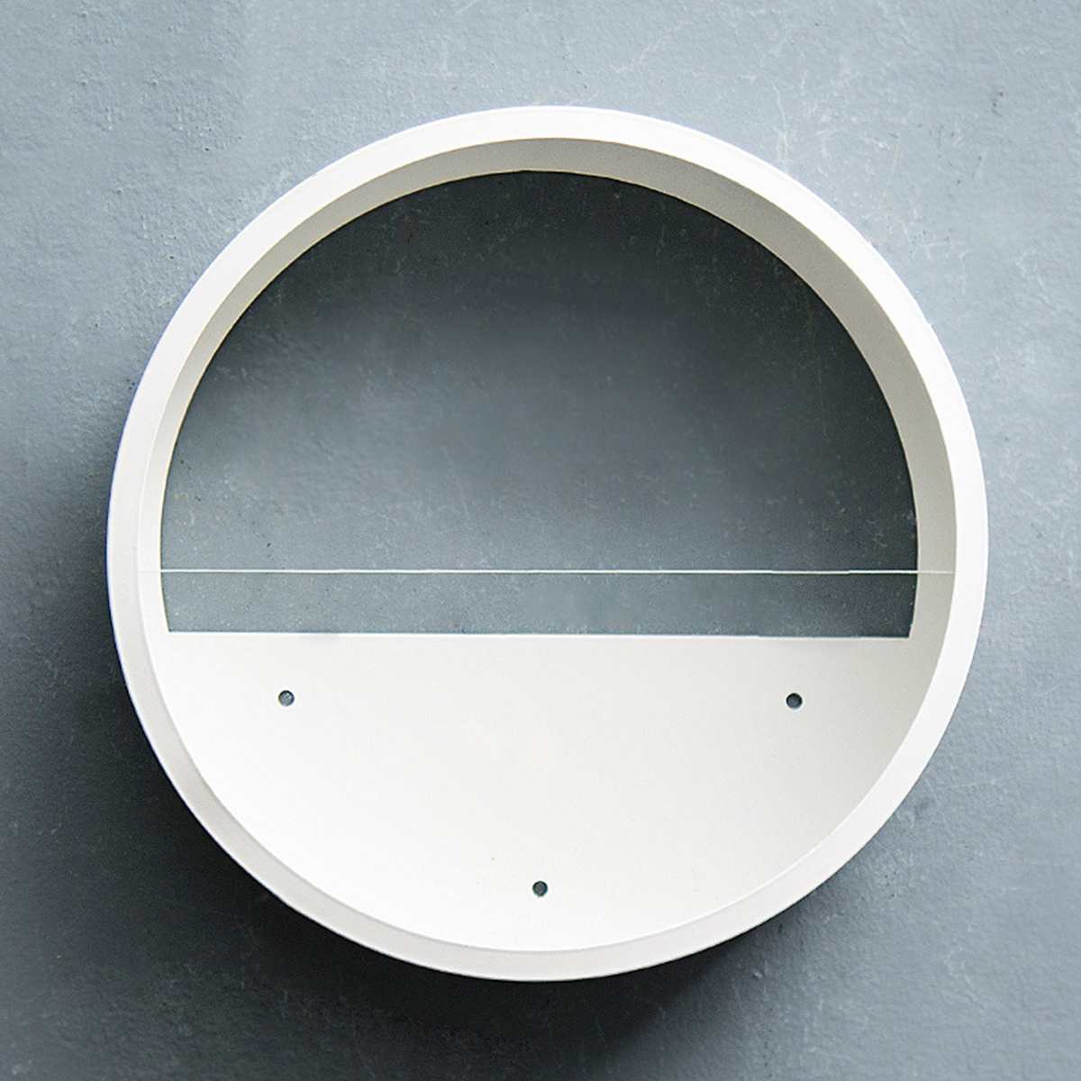 Vase mural rond en fer moderne | Décor mural suspendu pour maison salon Restaurant Pot de fleurs plantes succulentes Vases en verre d'art: WHITE / 25CM
